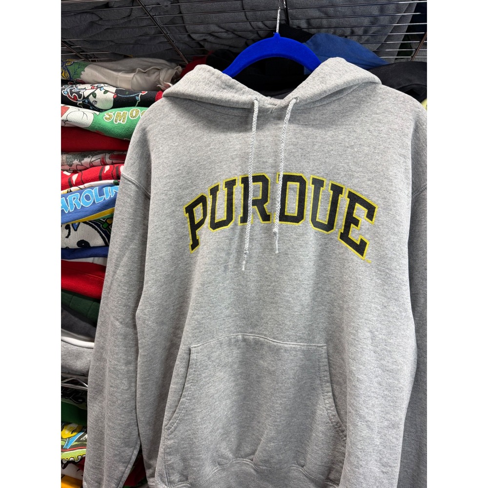 Champion Purdue University Hoodie Mens Medium Gray Boilermakers NCAA Sweatshirt